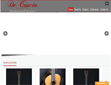 Tablet Screenshot of decasciaguitars.com